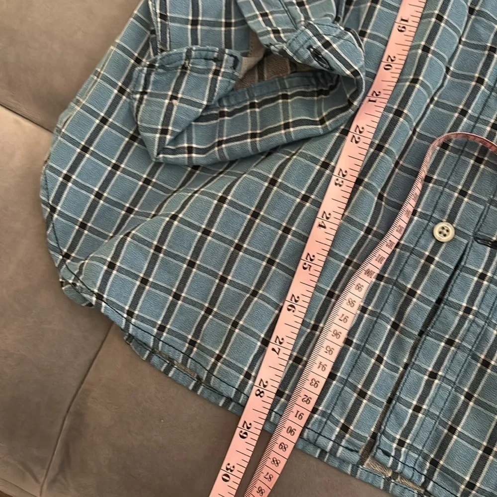 Banana Republic Blue Checkered Casual Shirt NWT size medium